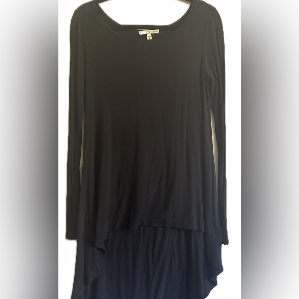 Express High Low Shirt Flowy Black
